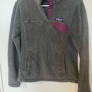 Patagonia Gray Cowl Turtleneck Sweater